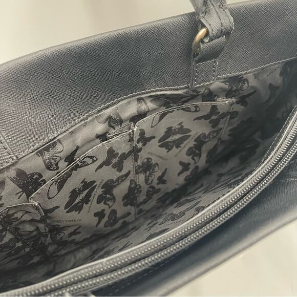 REBECCA MINKOFF Purse Monroe Tote Shoulder Bag Satchel Leather Gold Hardware - Picture 7 of 15